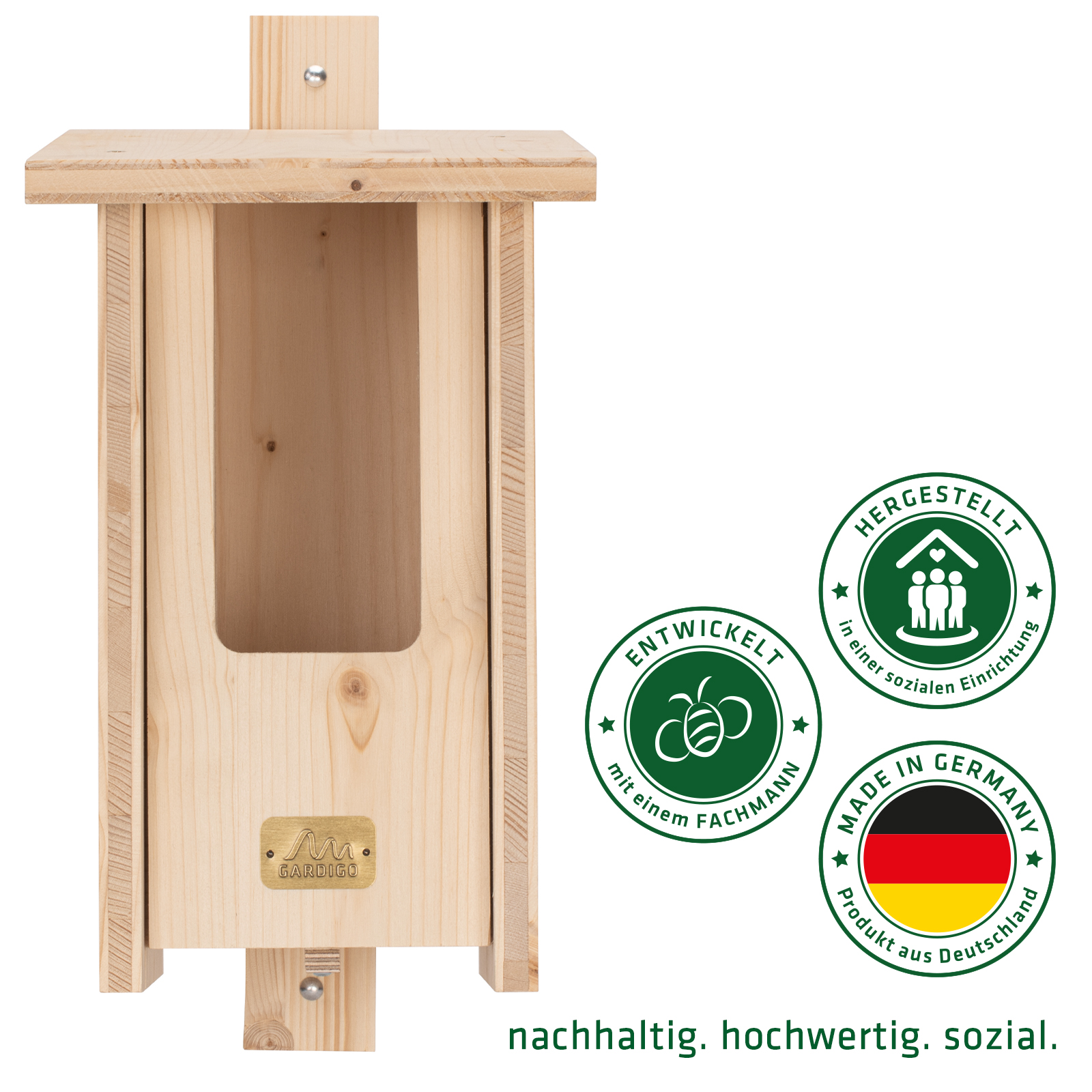 Unser Produkt ist hochwertig, nachhaltig und sozial für Sie gefertigt worden.