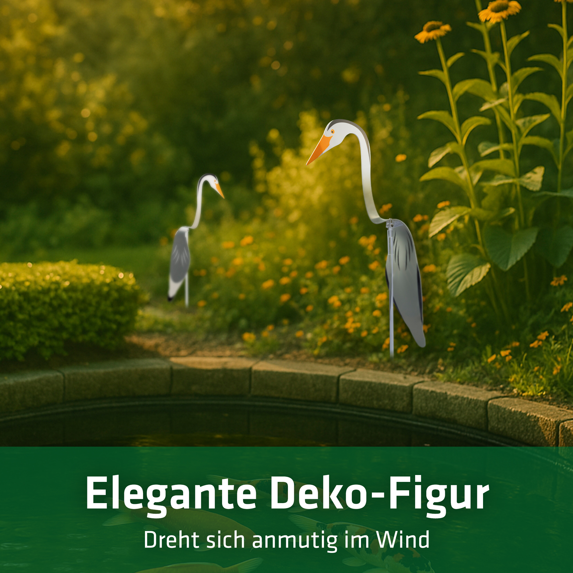 Elegante Deko-Figur dreht sich anmutig im Wind