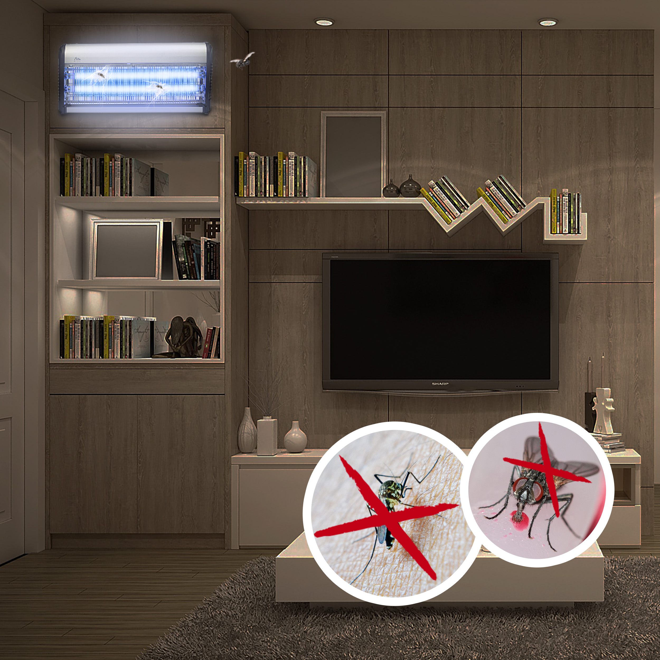 Der Vernichter ist für große Räume bis zu 150 Quadratmeter ausgelegt.