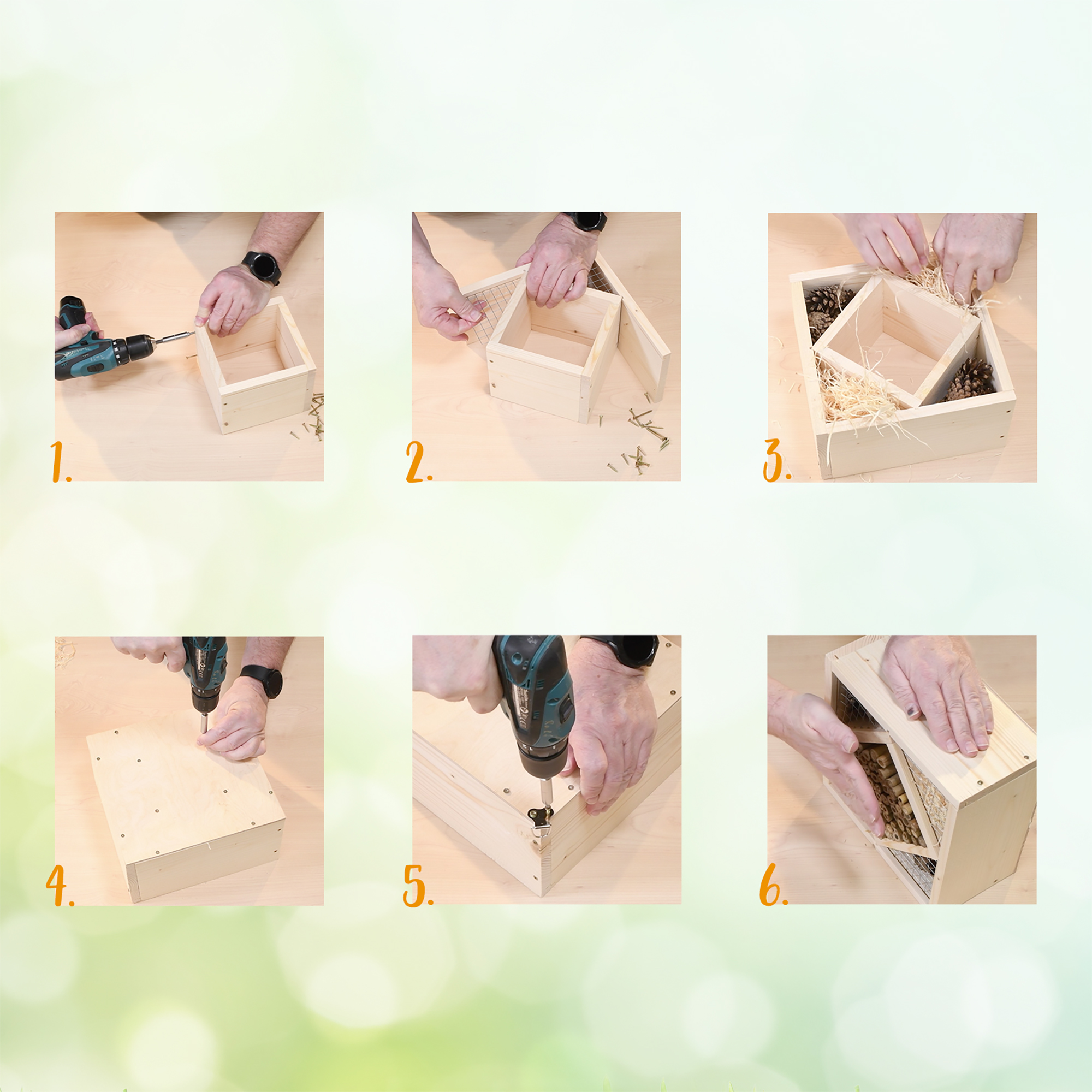 Das Hotel lässt sich in sechs einfachen Schritten zusammensetzen & bestücken.