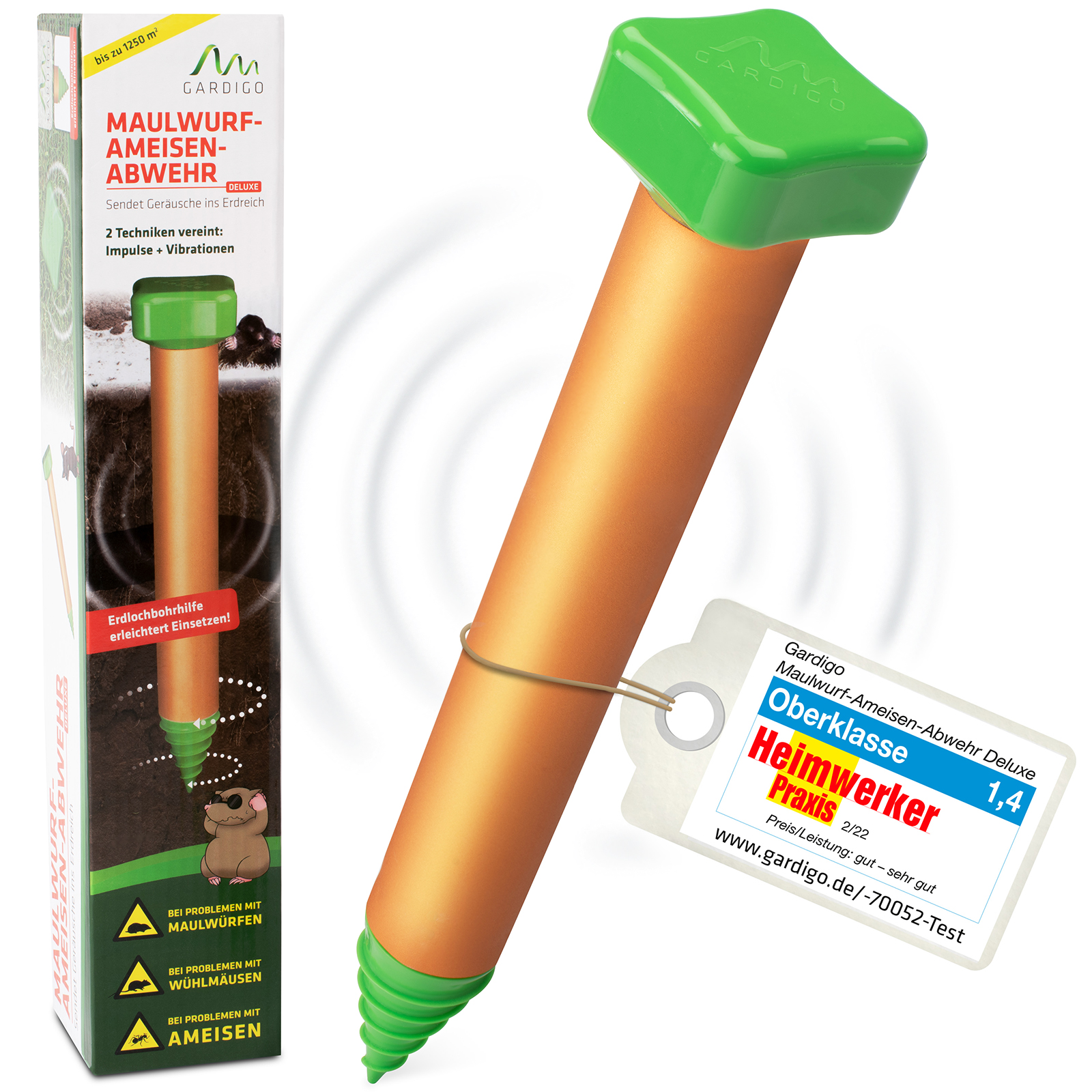 In dieser Packung liefern wir Ihnen die Maulwurf-Ameisen-Abwehr Deluxe – getestet von Heimwerker Praxis!