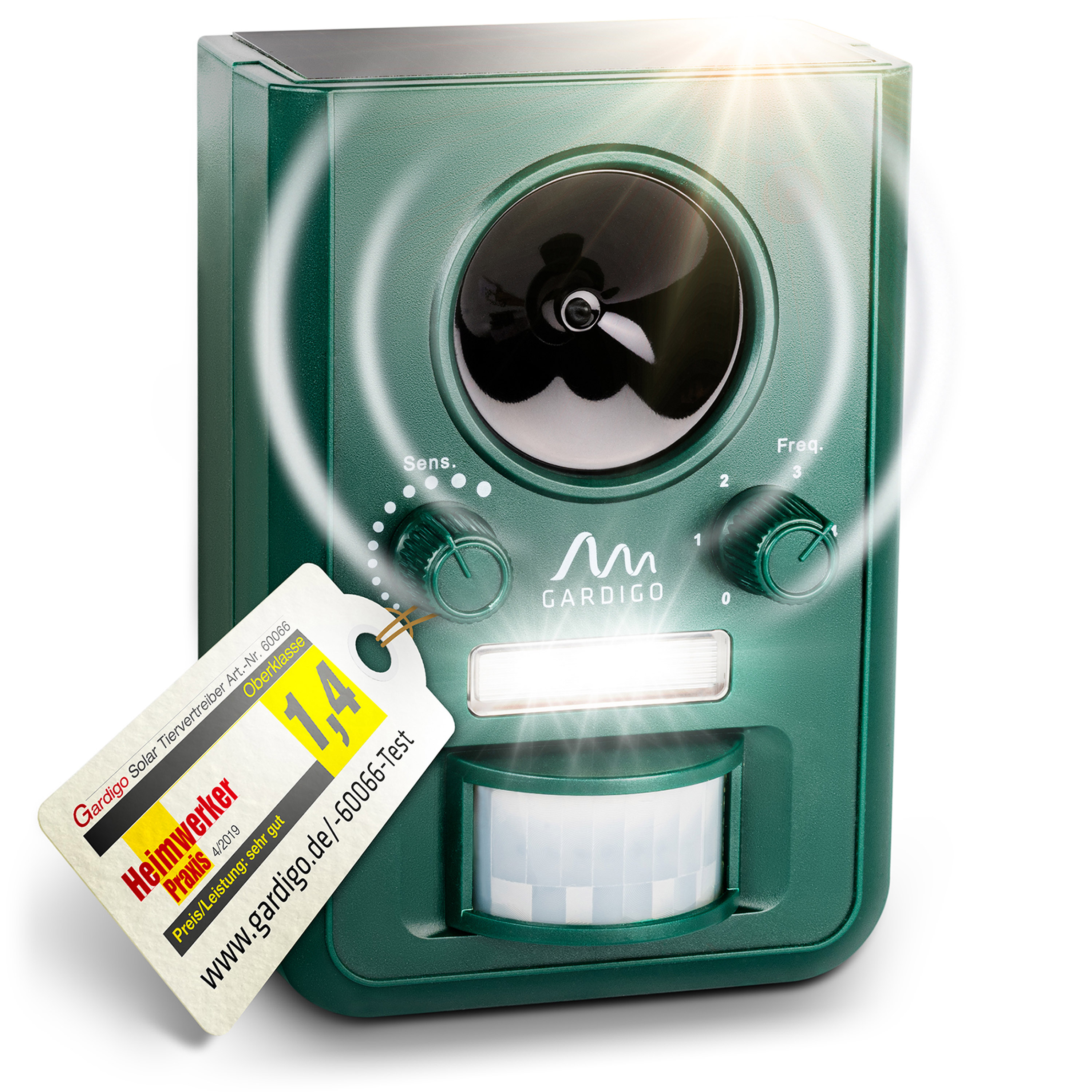 Répulsif solaire à ultrasons pour animaux