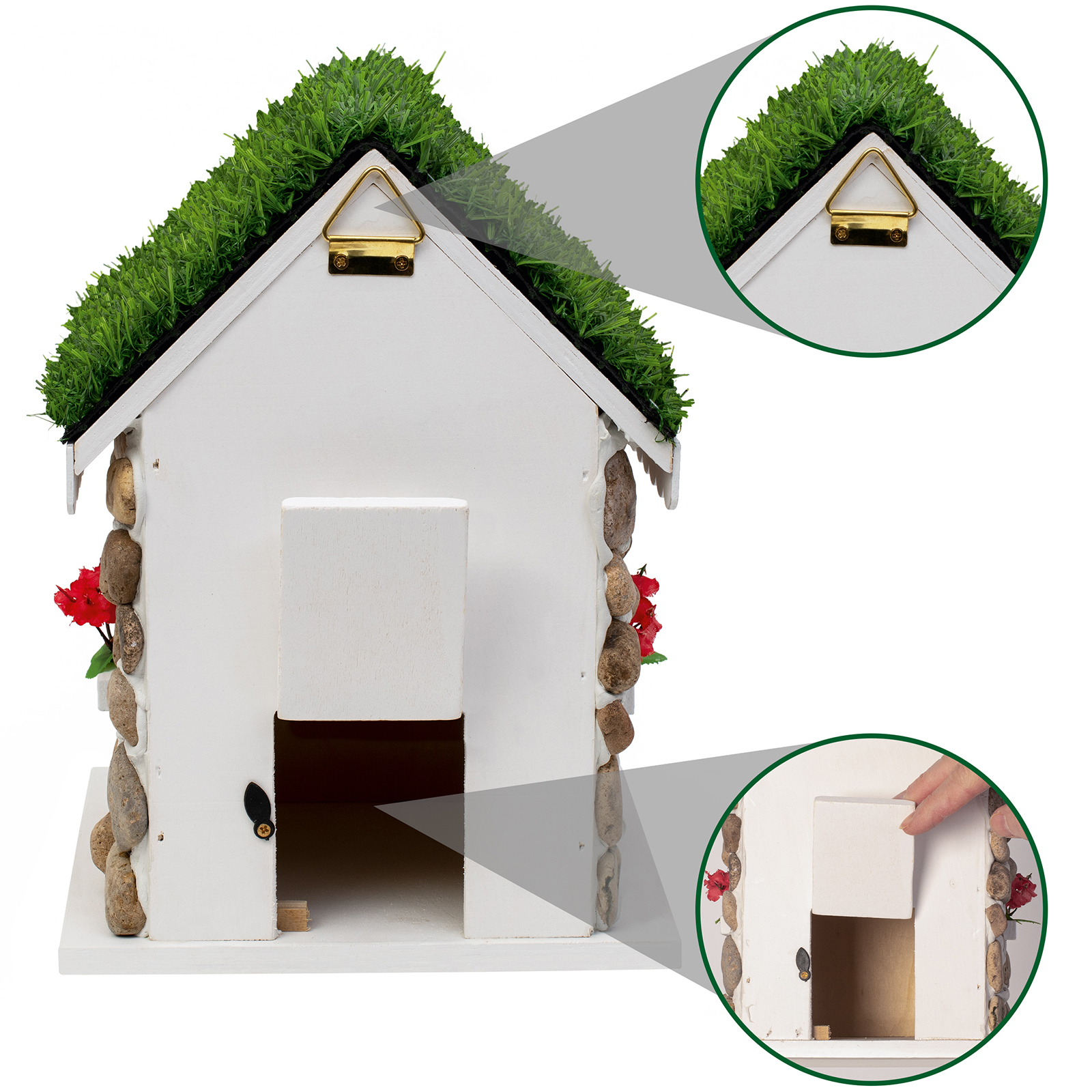 Nichoir en Forme de Maison en Pierre