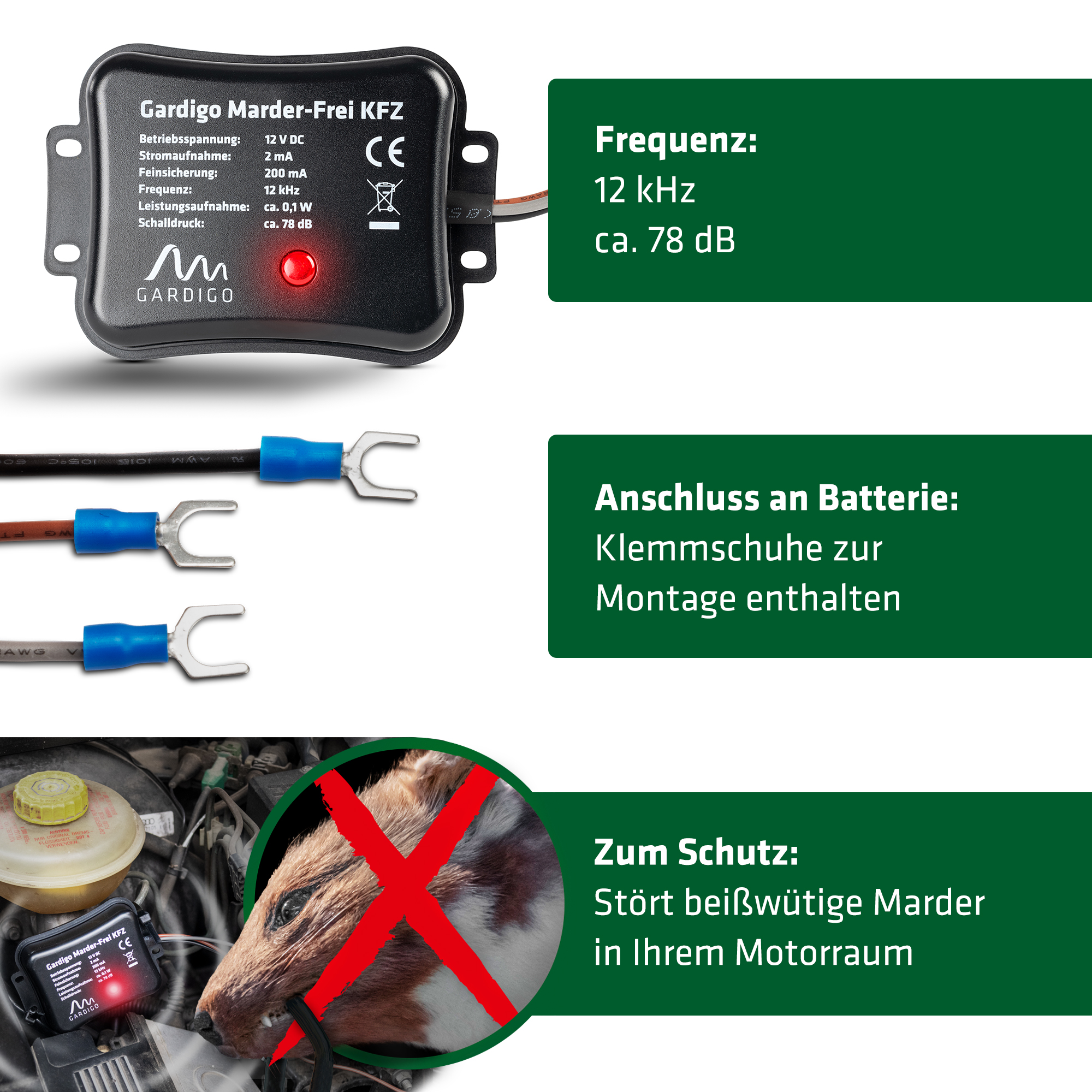 Der Marderschutz von GARDIGO im Überblick.