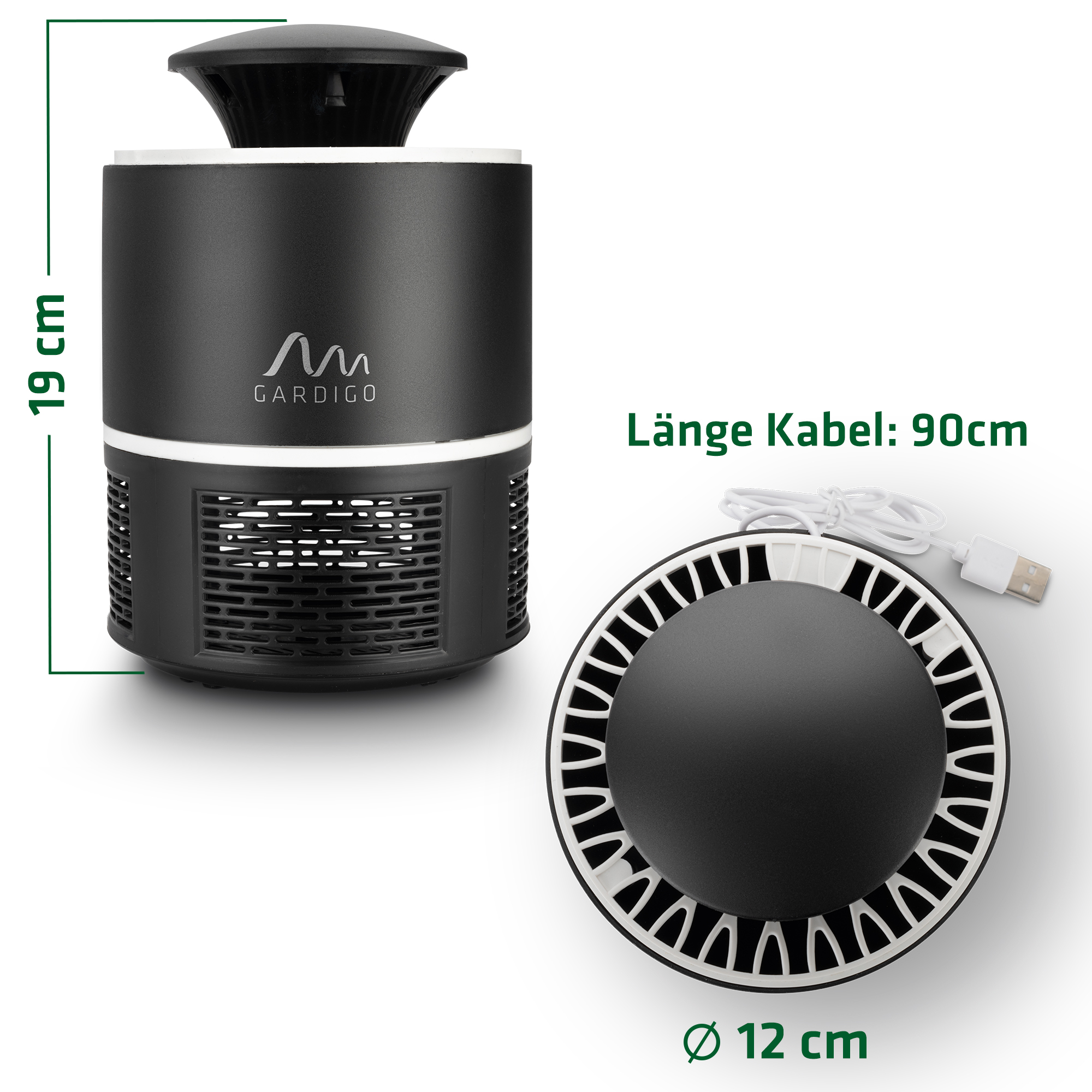 Maße der Ventilatorfalle