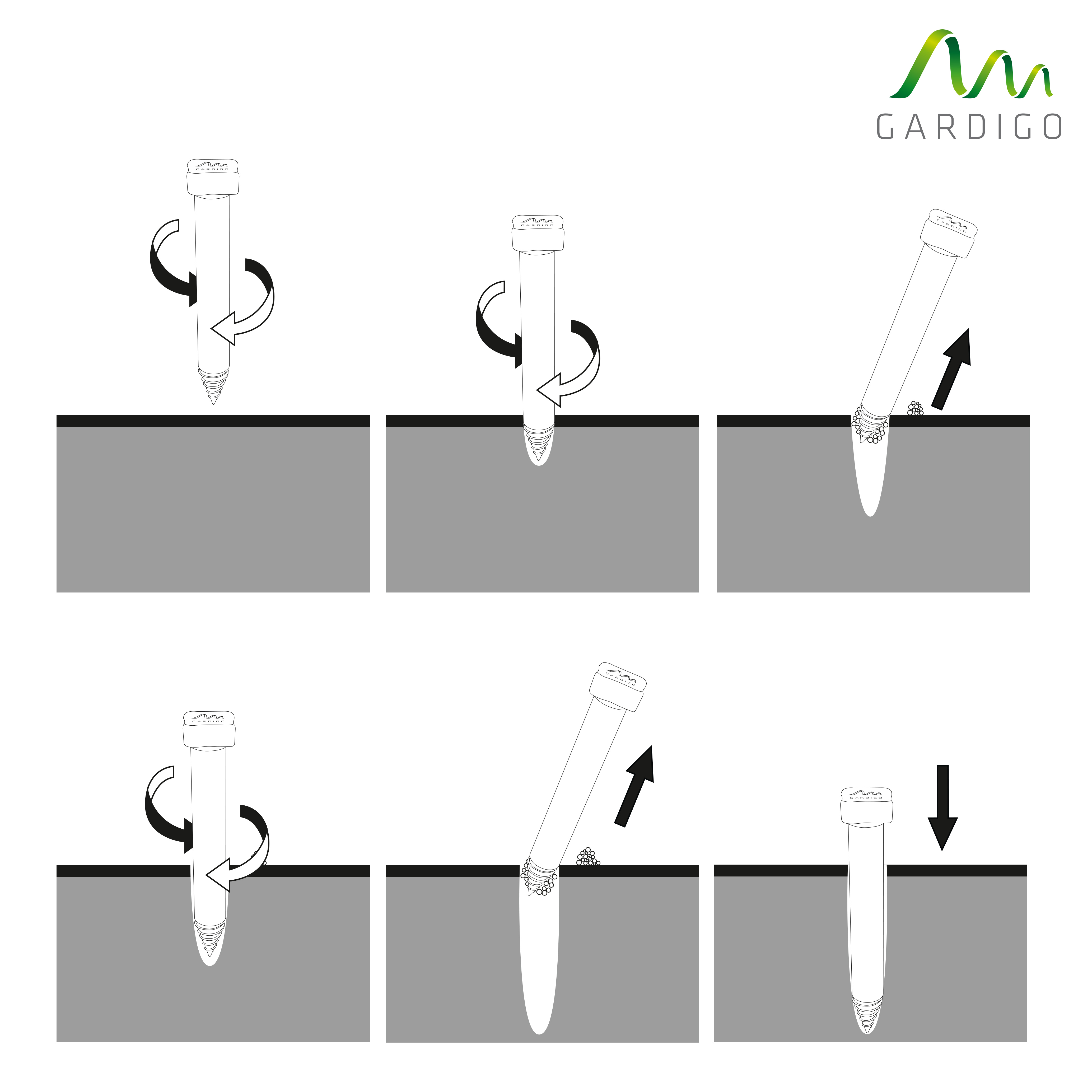 Schritt für Schritt bohren Sie das optimale Loch für Ihr Gerät.