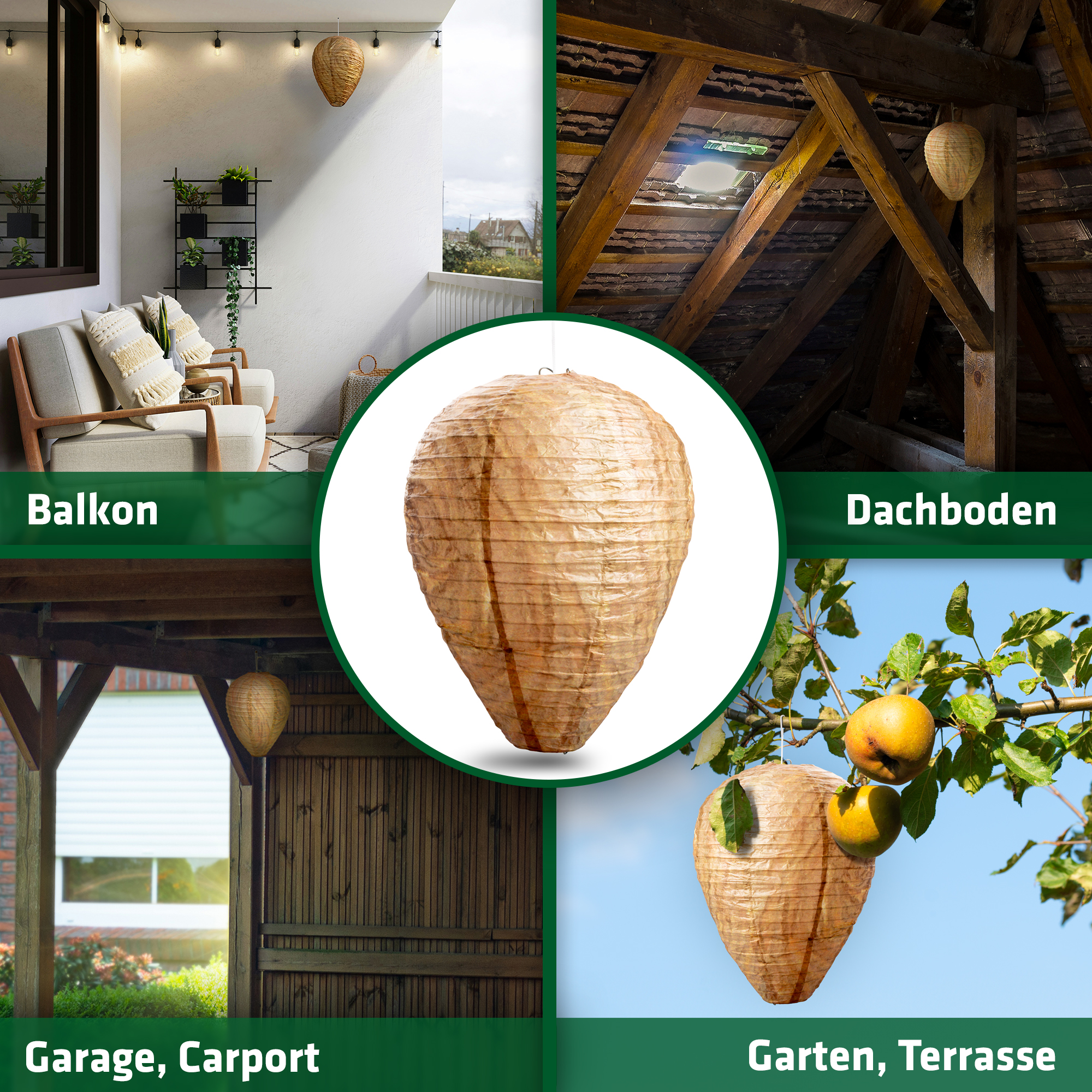 Nid de guêpe artificiel lot de 2