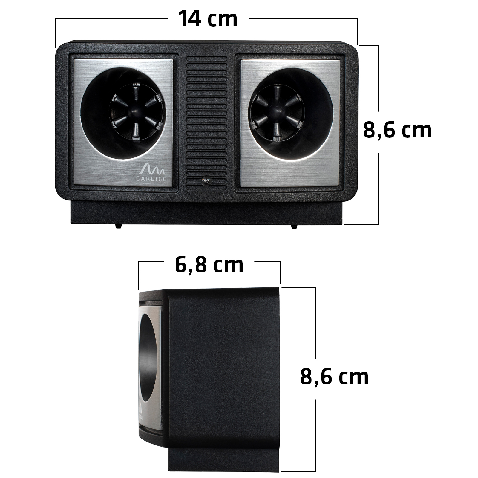 Abmessungen des elektronischen Mäusevertreibers