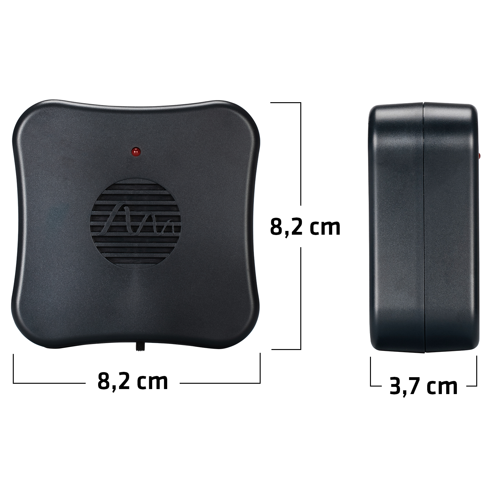 Die Abmessungen des Geräts.