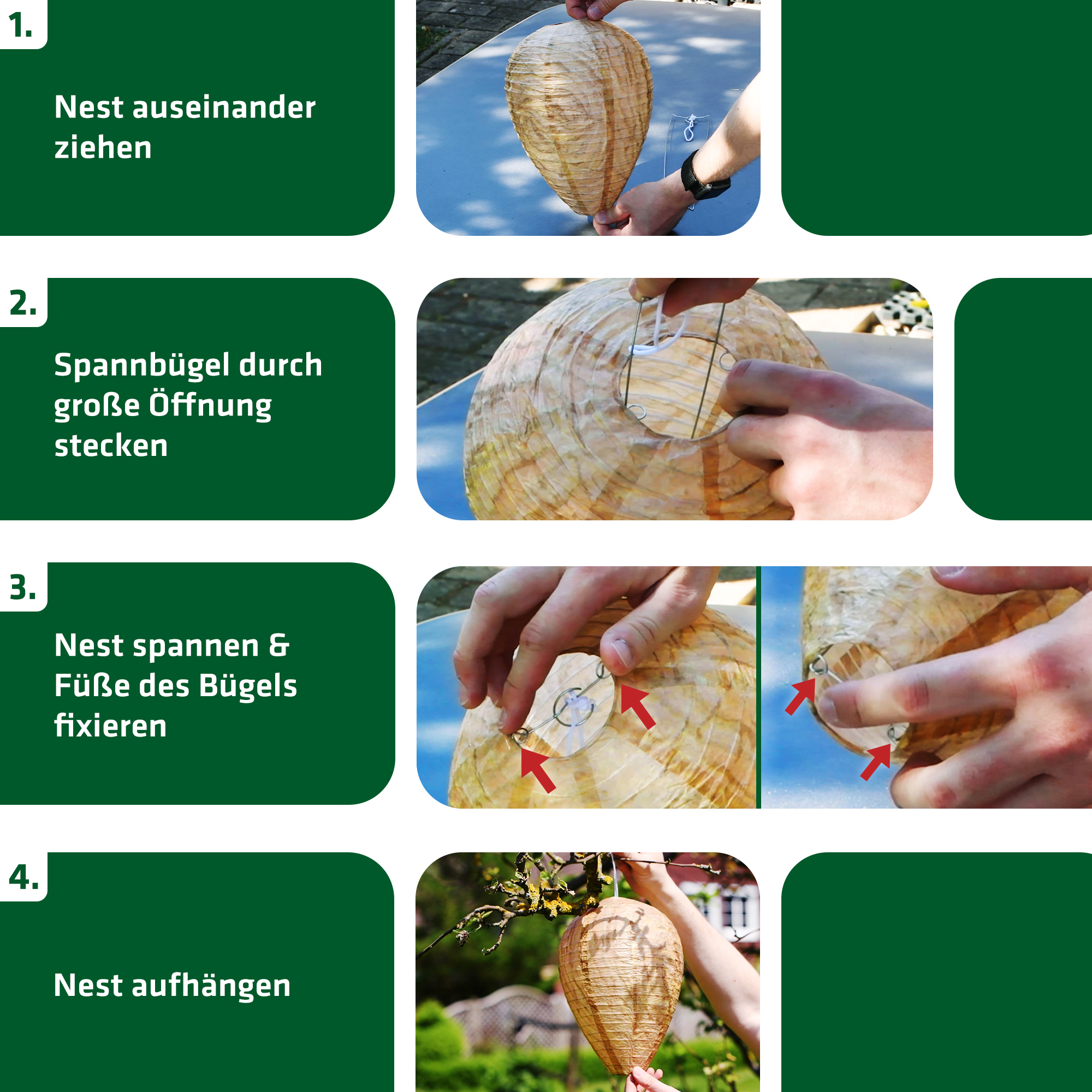 Nid de guêpe artificiel lot de 2