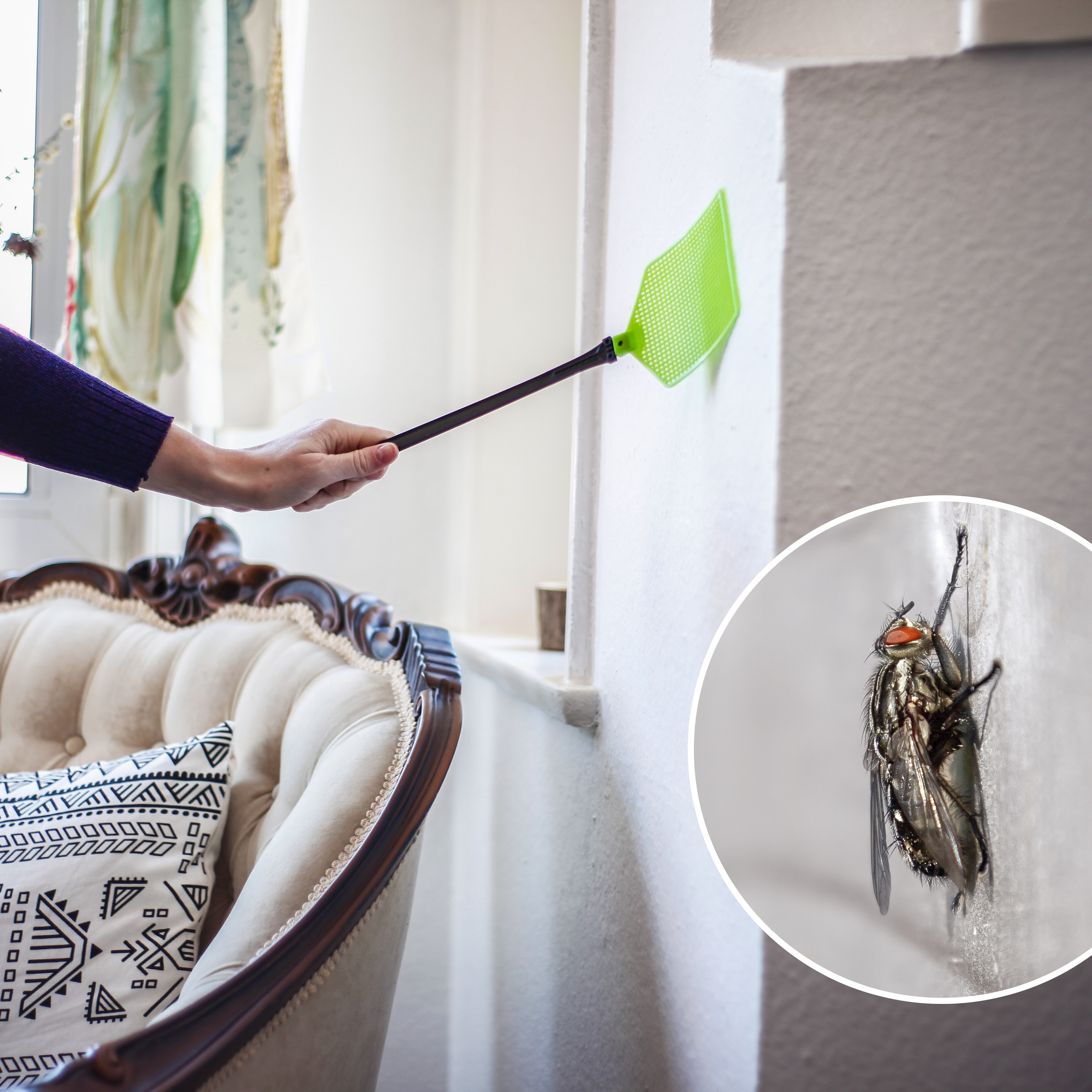 Durch das 2er-Set können Sie in mehreren Räumen eine Klatsche aufbewahren um sie schnell zur Hand zu haben.