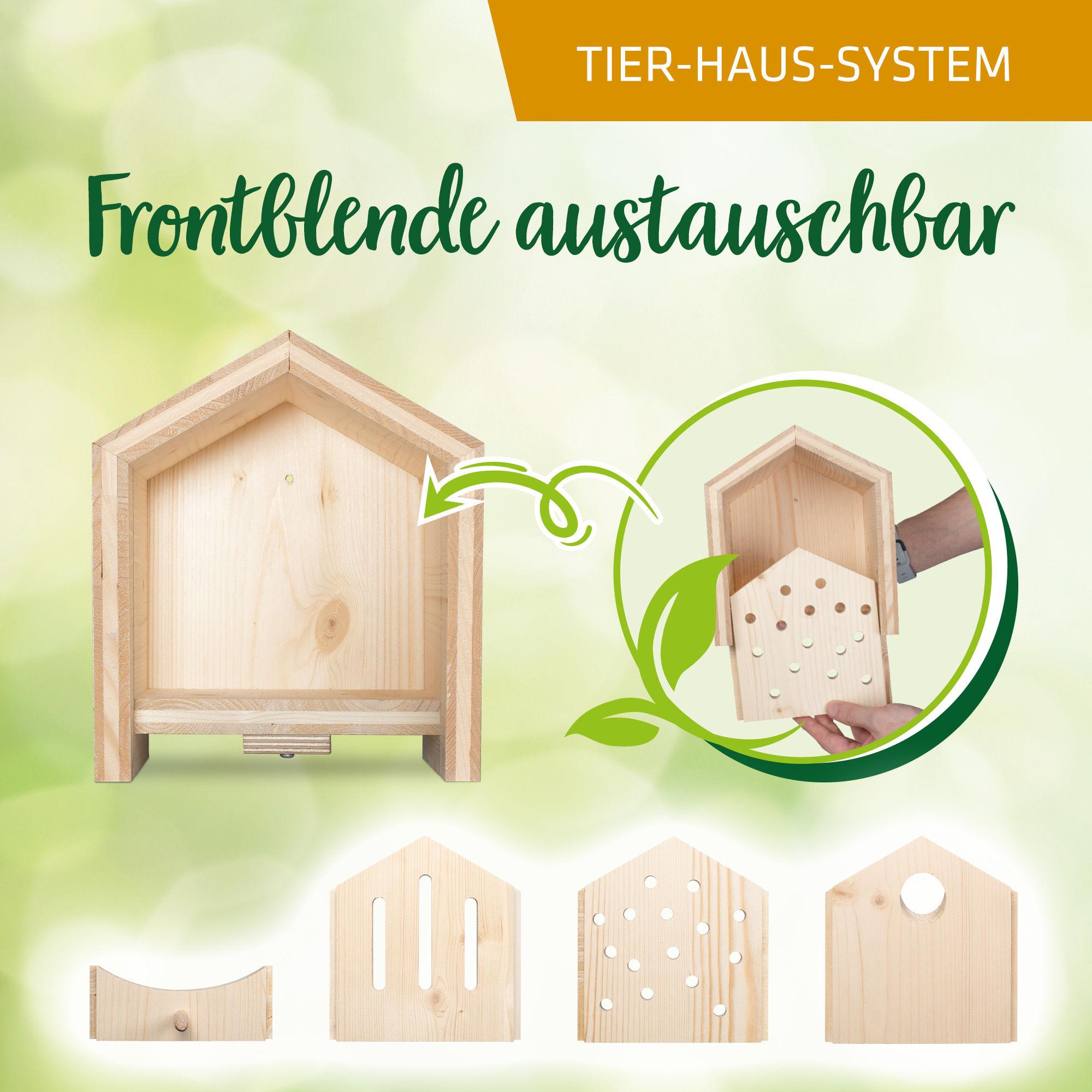 Die Frontblenden sind austauschbar und Sie können auch weitere Blenden einfach dazukaufen.