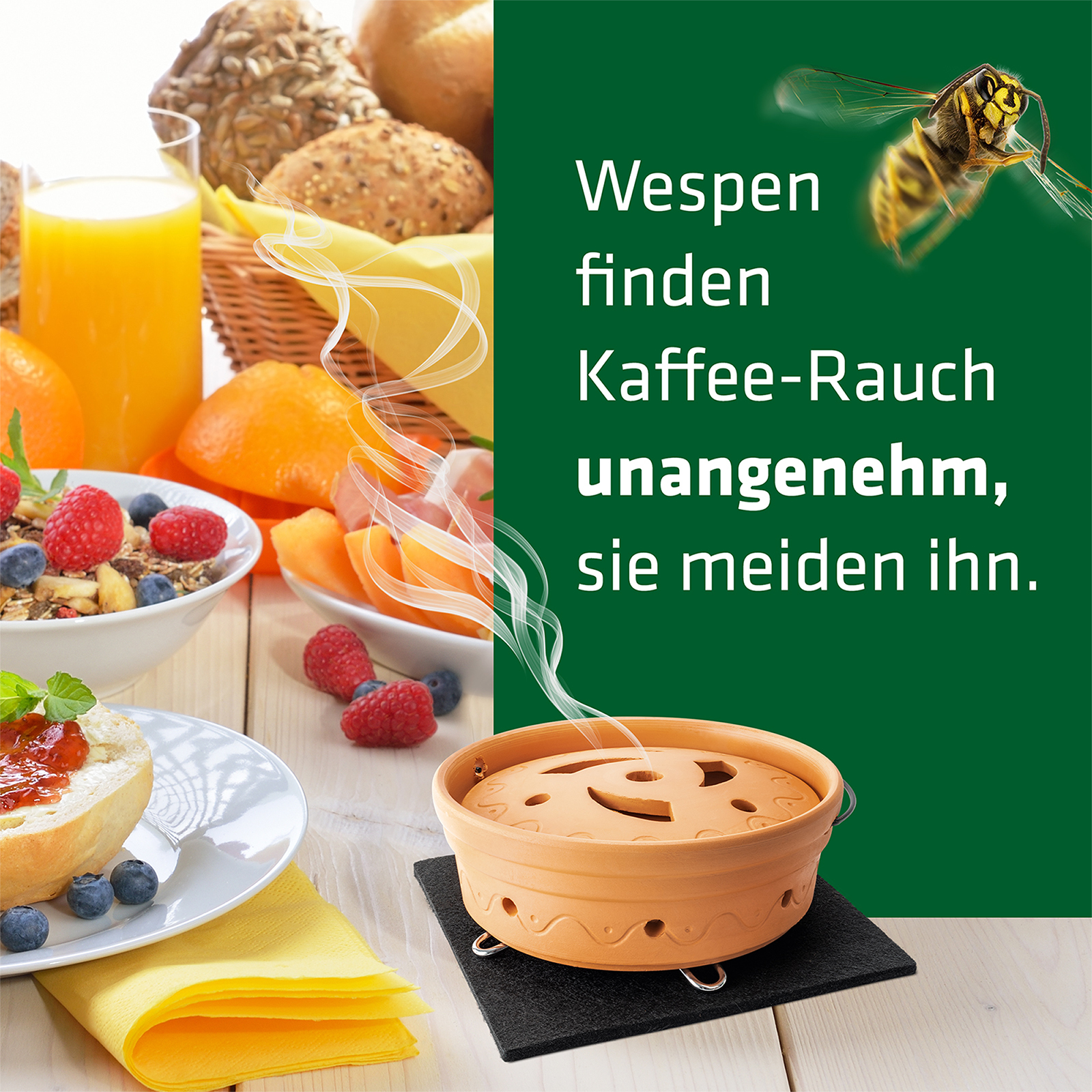 Kaffeerauch ist ein bekanntes Hausmittel aber häufig findet sich kein feuerfestes Gefäß im Haushalt.