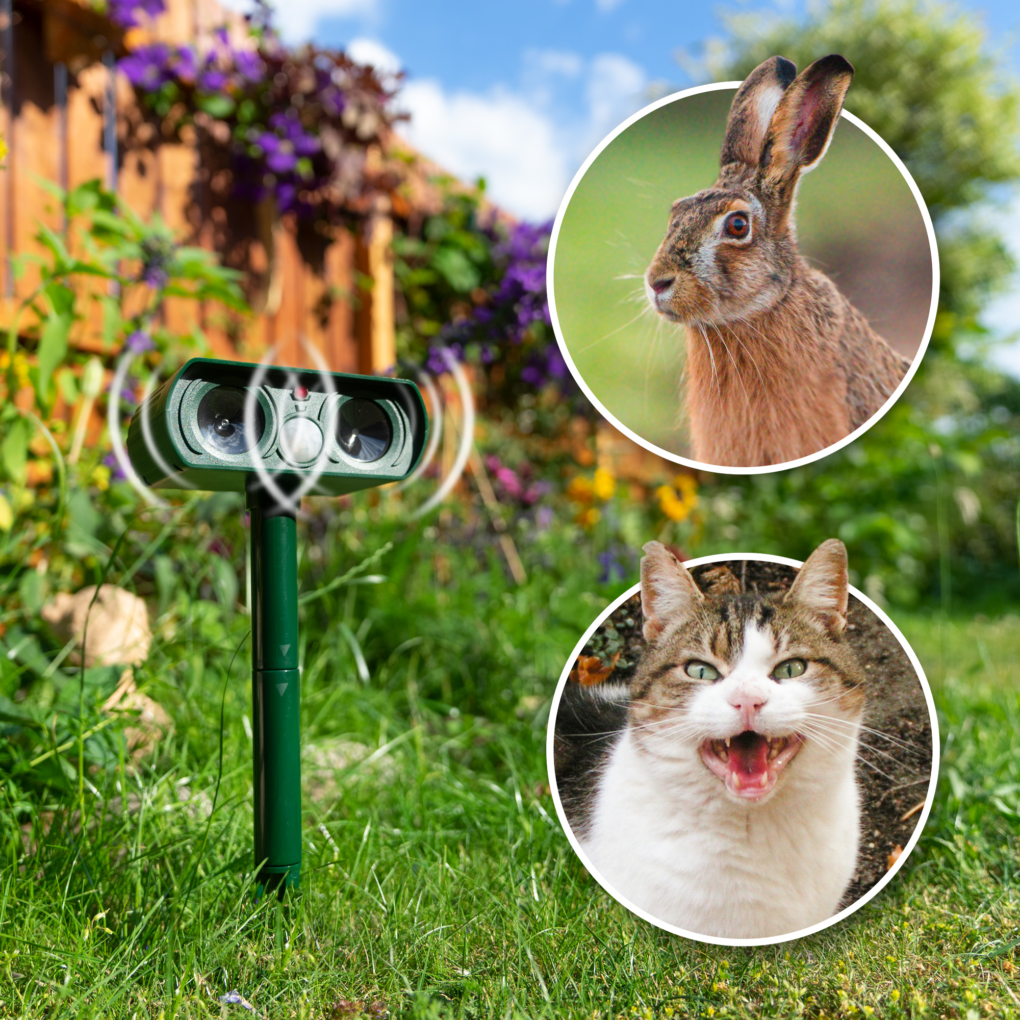 Der hohe Ultraschall-Frequenzbereich kann viele verschiedene Tiere vertreiben.