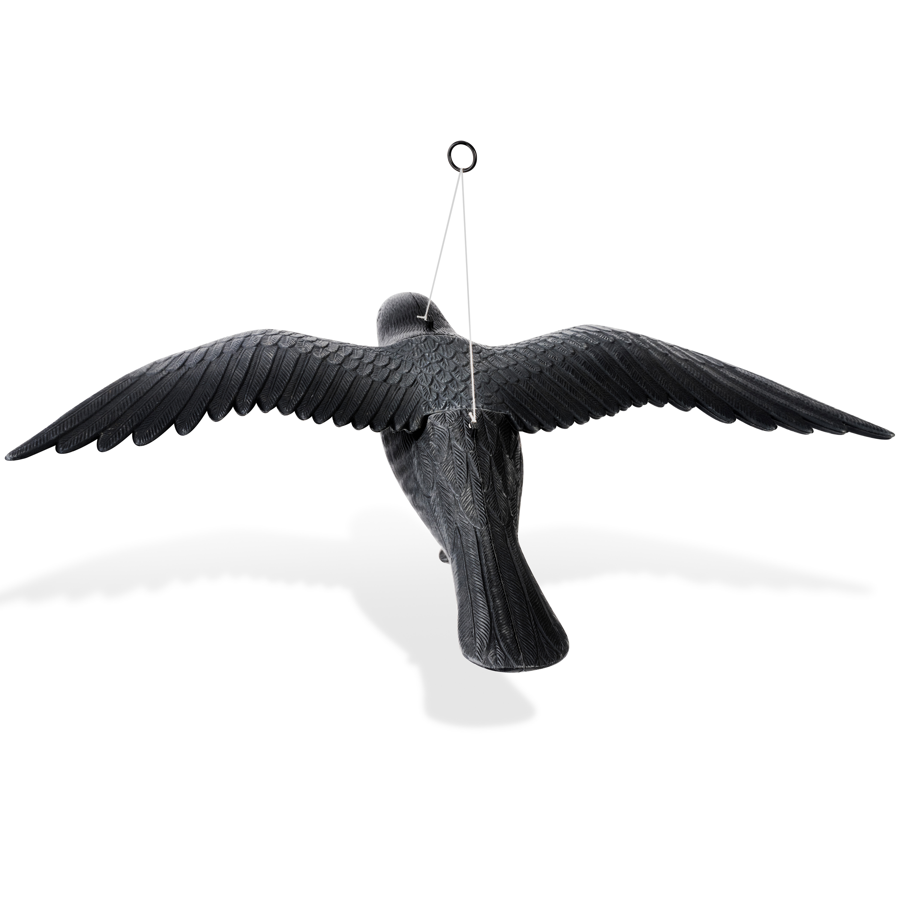 Der Falke ist schnell einsatzbereit & hält Vögel vom Carport, den Beeten oder der Terrasse fern.