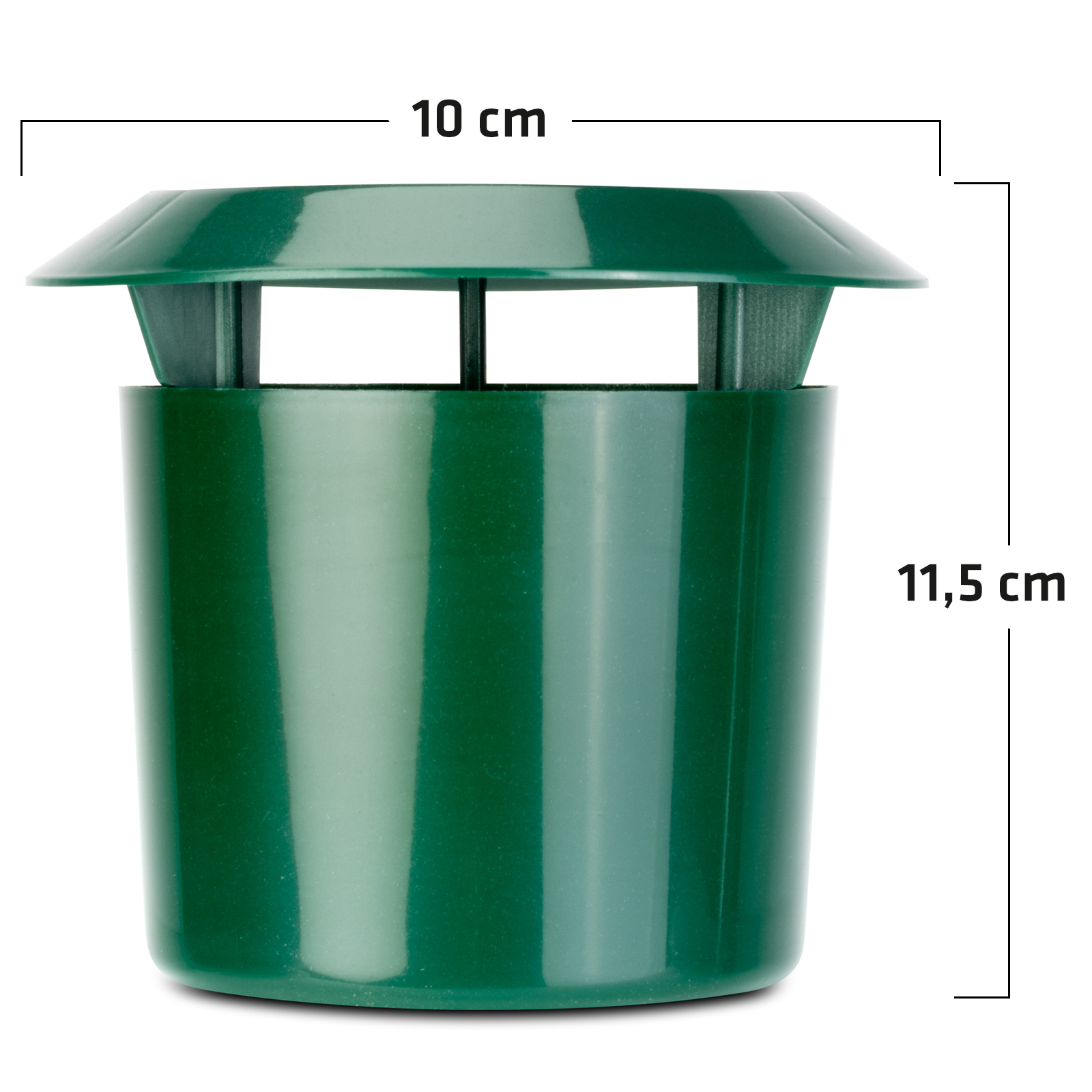 Die Abmessungen der Schneckenfalle