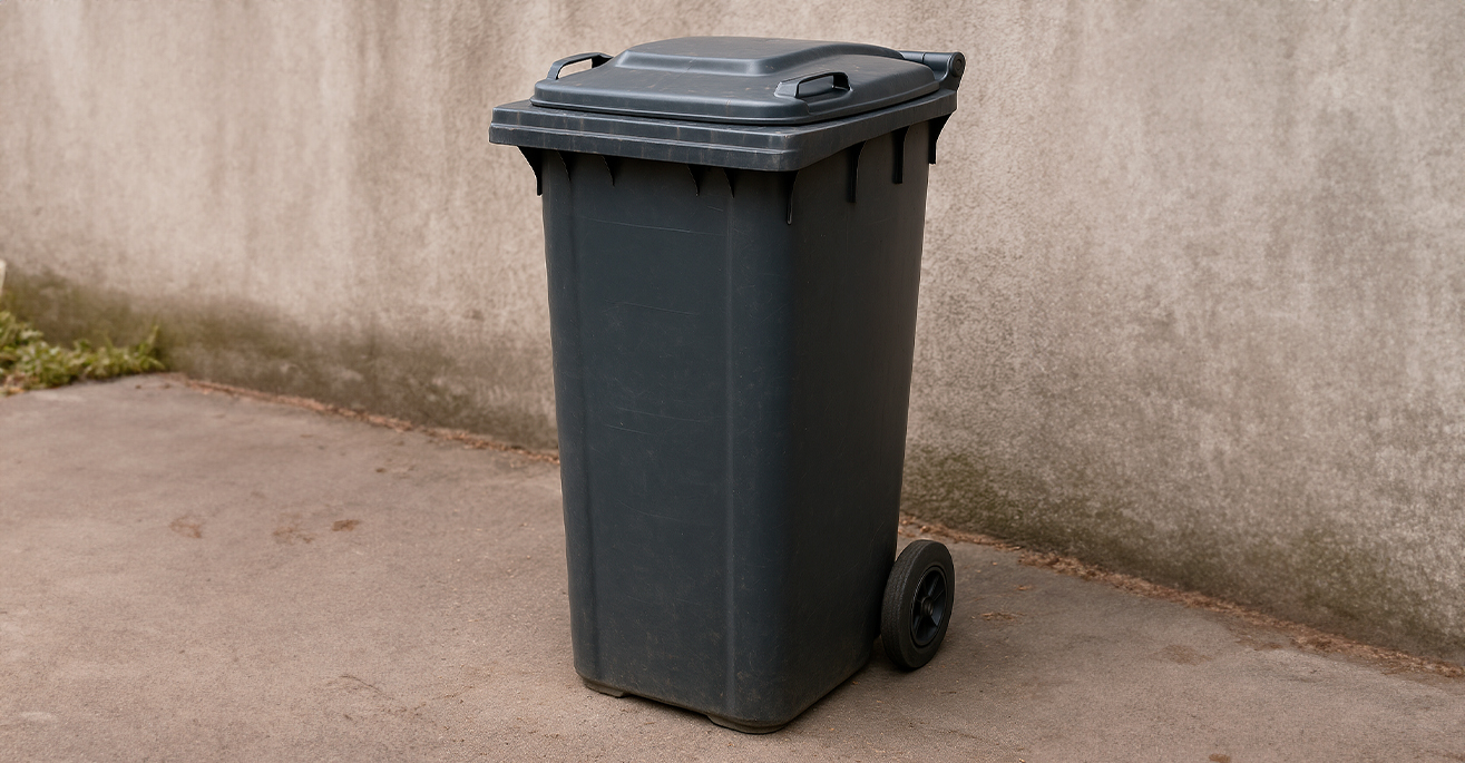 Waschbär von Mülltonne vertreiben