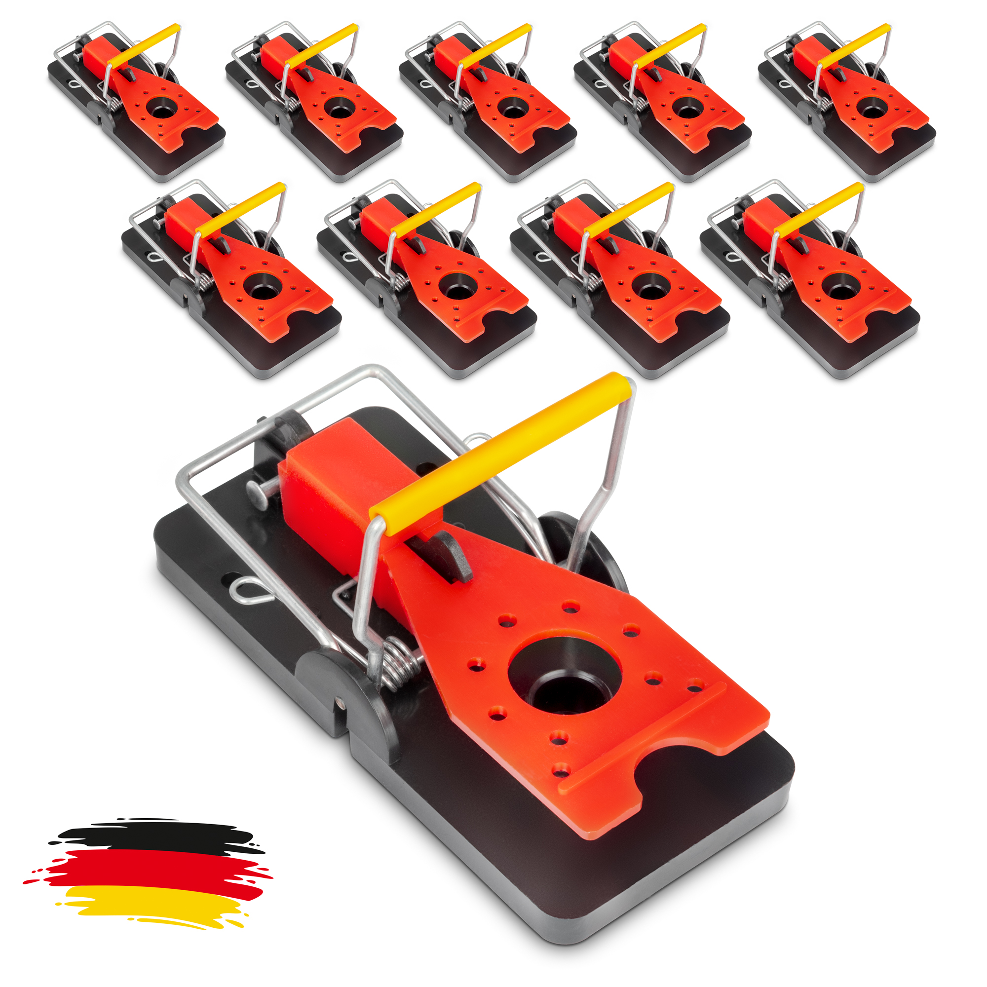 Piège à souris à ressort | Lot de 10 | Édition Allemagne