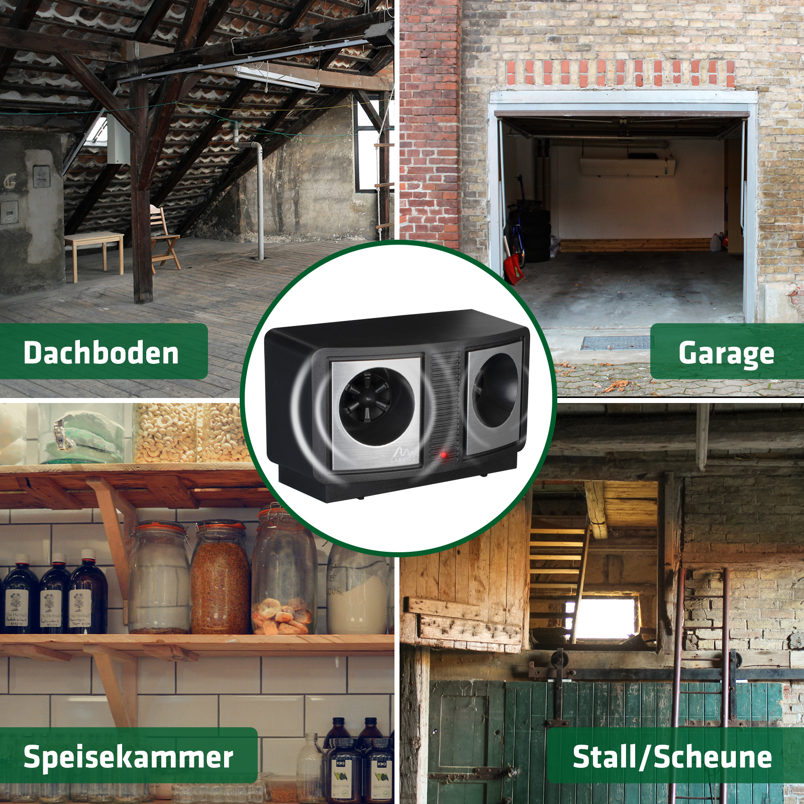 Mäuseabwehr von GARDIGO: ein Indoor-Mäuseschreck