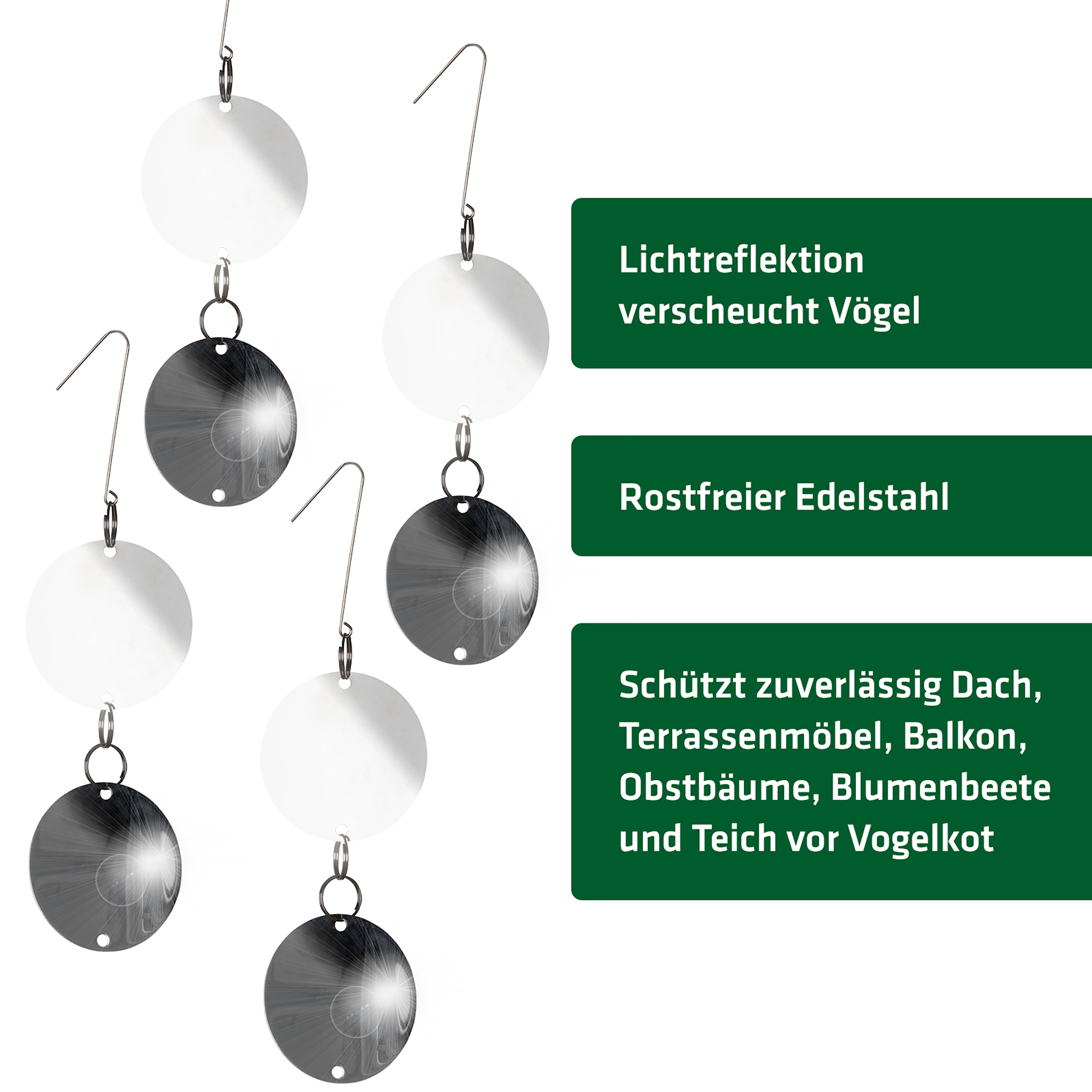 Stahlspiegel zur Vogelabwehr