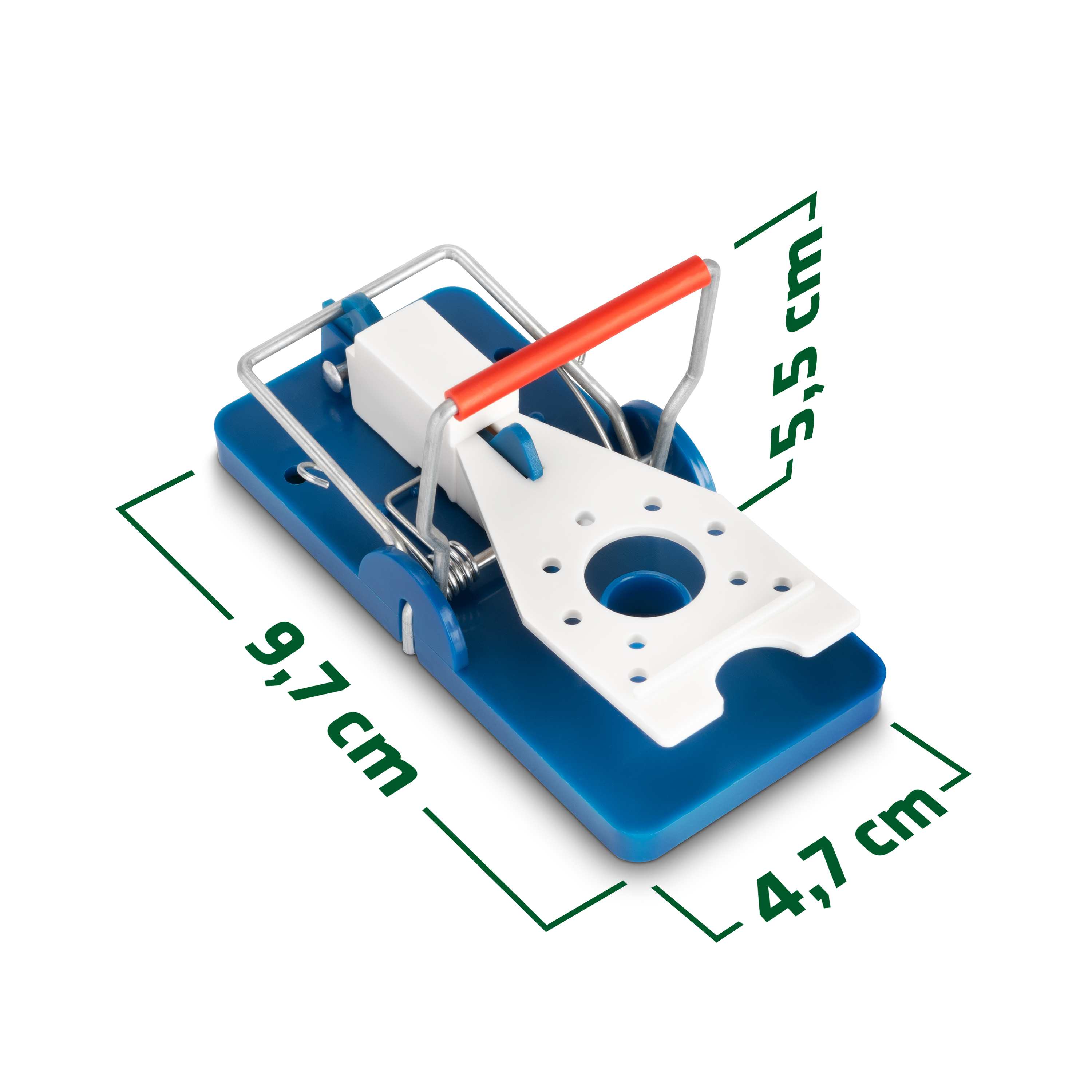 Die Abmessugnen der bunten Mausefalle von GARDIGO.