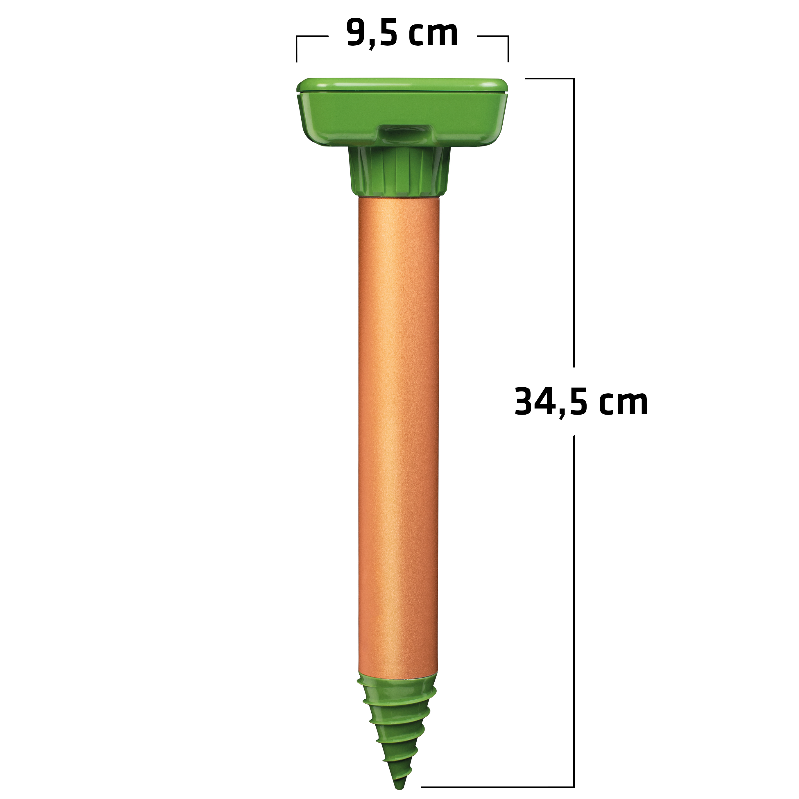 Die Abmessungen der Solar Maulwurf-Abwehr